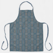 Beige Blue en Grey Alternative Pattern Design Schort (Voorkant)