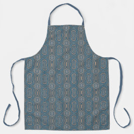 Beige Blue en Grey Alternative Pattern Design Schort