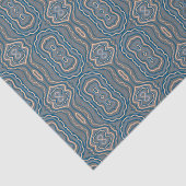 Beige Blue en Grey Alternative Pattern Design Tissuepapier (Detail)