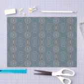 Beige Blue en Grey Alternative Pattern Design Tissuepapier (Craft)