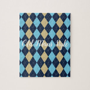 Beige Blue Pset Jigzaag Puzzle Daisy Legpuzzel