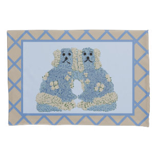 Beige Blue Staffordshire Dogs Ginger Jars Kussensloop