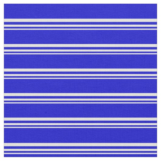 Beige & Blue Stripes/Lines Pattern Stof (Close Up)