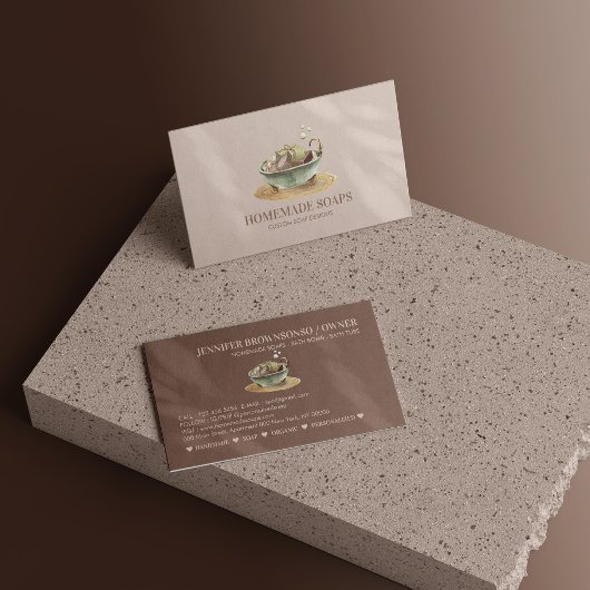 Beige Blush Badkuip Bubbles Soja Waszeep Visitekaartje