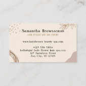 Beige Blush Beauty Feminine Boutique Makeup Visitekaartje (Achterkant)