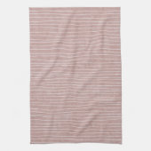 Beige Blush Bleke strepen Theedoek (Verticaal)
