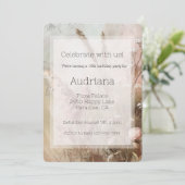  Beige Blush Boho Bloemen 16e Verjaardag Kaart (Staand voorkant)