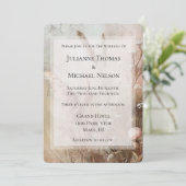  Beige Blush Boho Bloemen Huwelijk Kaart (Staand voorkant)