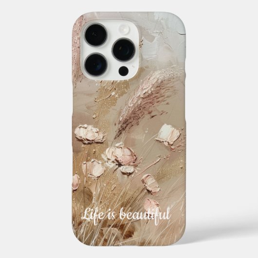 Beige Blush Boho Floral Case-Mate iPhone Case (Achterkant)