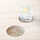 Beige Blush Boho Floral Kartonnen Onderzetters (Insitu)