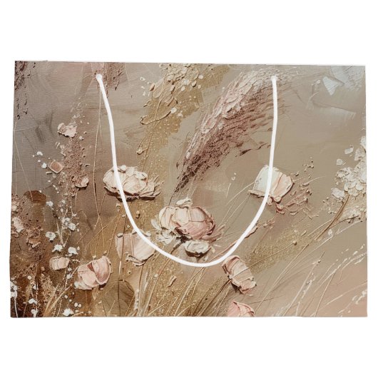  Beige Blush Boho Floral Vrijgezellenfeest Groot Cadeauzakje (Achterkant)