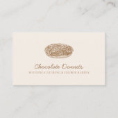 Beige Blush Homemade Chocolade Donut Logo Visitekaartje (Voorkant)