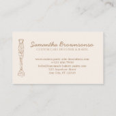 Beige Blush Homemade Food Bakery Cooker Visitekaartje (Achterkant)