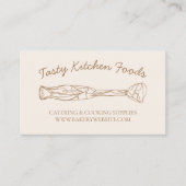 Beige Blush Homemade Food Bakery Cooker Visitekaartje (Voorkant)