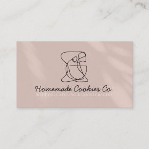 Beige Blush Homemade Food Bakery Cooker Visitekaartje