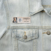 Beige Blush Lashed Minimal Logo Photo  Naamplaatje (In situ)