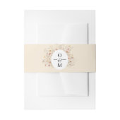 Beige Blush Meadow Wildflower Monogram Bruiloft Uitnodigingen Wikkel (Voorkant Voorbeeld)