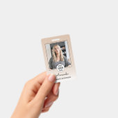 Beige Blush Minimal Elegant Photo Lashes Badge (Handheld)