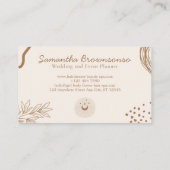 Beige Blush Moon Stars Spirituele Reiki Visitekaartje (Achterkant)