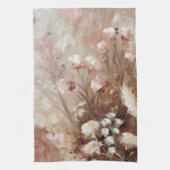  Beige Blush Roze Boho Bloemen Theedoek (Verticaal)