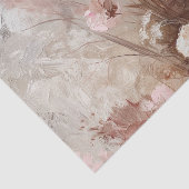 Beige Blush Roze Boho Bloemen Tissuepapier (Detail)