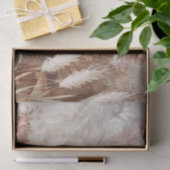 Beige Blush Roze Boho Bloemen Tissuepapier (Geschenk)