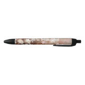  Beige Blush Roze Boho Bloemen Zwarte Inkt Pen (Bodem)