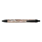  Beige Blush Roze Boho Bloemen Zwarte Inkt Pen (Achterkant)