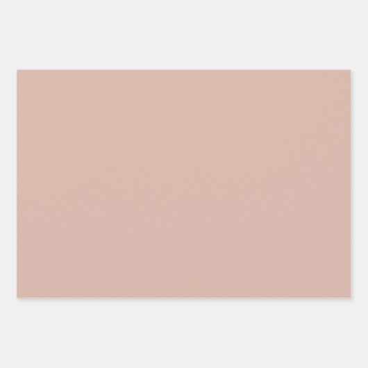 Beige Blush Solid Color DAB6A8 Inpakpapier Vel (Voorkant)