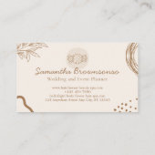 Beige Blush Wedding Planner Birthday Threat Snoep Visitekaartje (Achterkant)