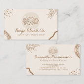 Beige Blush Wedding Planner Birthday Threat Snoep Visitekaartje (Voorkant / Achterkant)