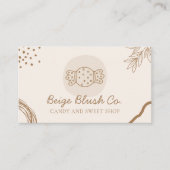 Beige Blush Wedding Planner Birthday Threat Snoep Visitekaartje (Voorkant)