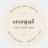 Beige body boter verpakking label (Voorkant)