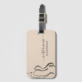 Beige Body sculpting contouren esthetiek eenvoudig Bagagelabel (Voorkant (verticaal))