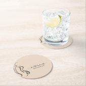 Beige Body sculpting contouren esthetiek Ronde Kartonnen Onderzetter (Insitu)