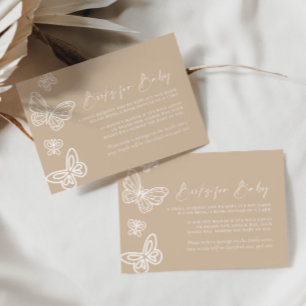 Beige Boeken voor Baby Kaart Notitiekaartje