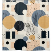 Beige bohemian kleurrijke geometrische abstracte s douchegordijn (Voorkant)