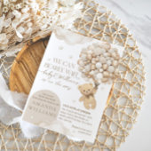 Beige Boho Barly wachten Neutraal Baby shower Kaart