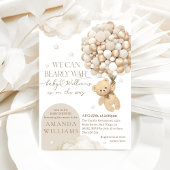 Beige Boho Barly wachten Neutraal Baby shower Kaart