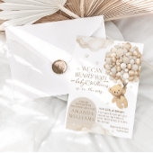 Beige Boho Barly wachten Neutraal Baby shower Kaart