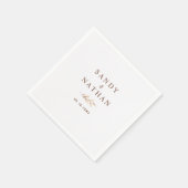 Beige Boho blad bruiloft servet (Hoek)