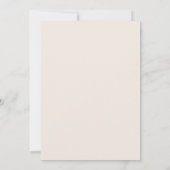 Beige Boho Bloemen Bruiloftsinvatie Kaart (Achterkant)