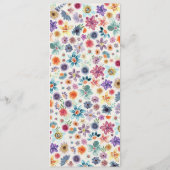 Beige Boho Chic Bloemen Wildflower Tuin Bruiloft Menu (Achterkant)