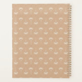 Beige Boho Floral Gepersonaliseerde Monogram Naam Planner (Achterkant)