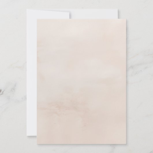 Beige Boho Floral Save the Date Kaart (Achterkant)