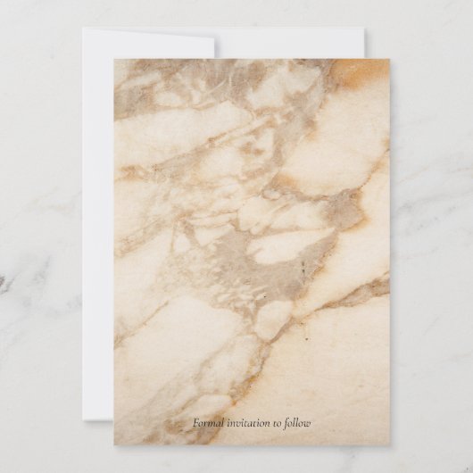 Beige Boho Lijst Foto Save The Date Trouwdag Kaart (Achterkant)