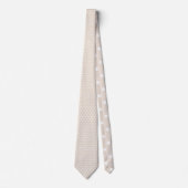 Beige Boho Mini Stip Custom – Elegante Mode Stropdas (Voorkant)