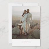 Beige Boho Save the Date with Photo bohemian Kaart (Achterkant)