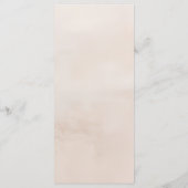 Beige Boho Trouwmenu met Watercolor Bloemen Menu (Achterkant)