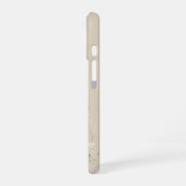 Beige Boho Waterverf Wilde Bloemen iPhone 16 Hoesje (Linkerkant)